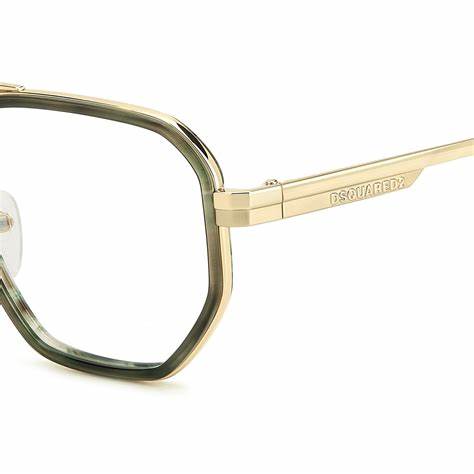 DSQUARED2 D2 0111 807 52 Men's Eyeglasses - Black Metal Frame