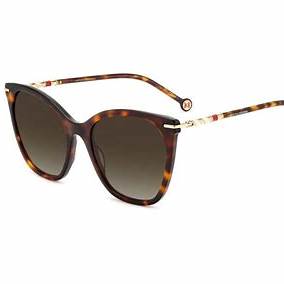 Carolina Herrera HER 0091/S 05L-HA 56 Women's Sunglasses - Havana Frame, Brown Gradient Lenses