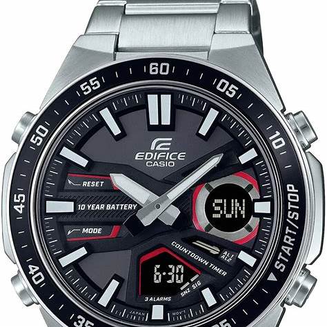 Casio Edifice EFV-C110D-1A4VEF Reloj analógico digital para hombre con correa de acero inoxidable