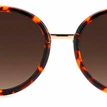 Carolina Herrera HER 0077/S 086-HA 59 Women's Sunglasses - Havana Frame, Brown Gradient Lenses