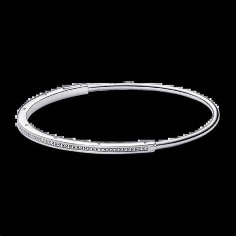 Pandora 592313C01-1 Pulsera con pavé I-D - Plata de ley