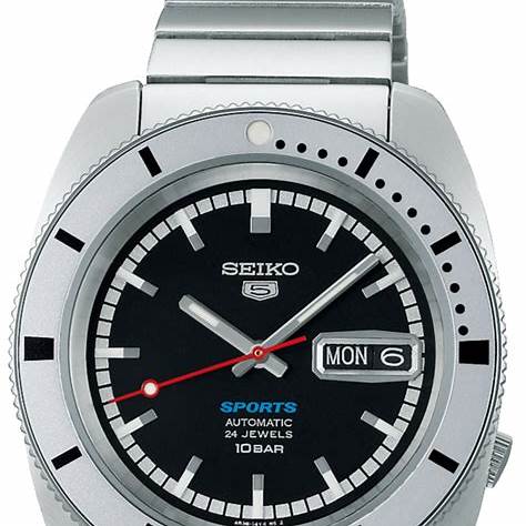 SEIKOSeiko 5 Sports SRPL05K1 Men's Automatic Watch, Black Dial, Stainless Steel BraceletWATCHESEcecile