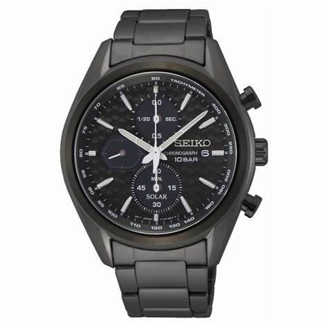 SEIKOSeiko SSC773P1 Men's Solar Chronograph Watch, Black Dial, Stainless Steel BraceletWATCHESEcecile