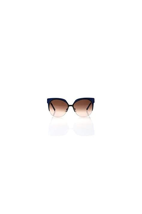 Marni CURVE ME101S 421 Women's Cat-Eye Sunglasses - Blue Frame, Light Brown Shaded Lenses