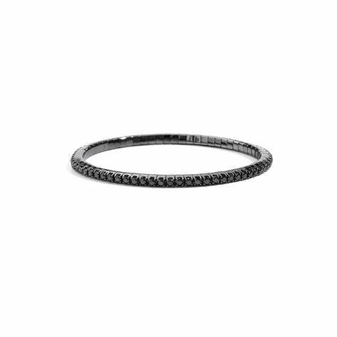 RECARLORecarlo T83ML002_DK250 - L Unisex 18K Black Gold Tennis Bracelet with Black DiamondsJEWELRYEcecile