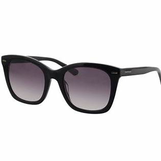 Calvin Klein CK21506S 001 52 Women's Square Sunglasses - Black Frame, Grey Gradient Lenses