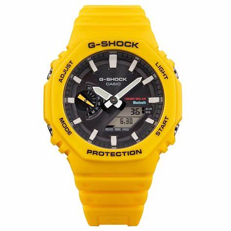 Casio G-SHOCK GA-B2100C-9AER Analog-Digital-Uhr für Herren - gelbes Harzarmband
