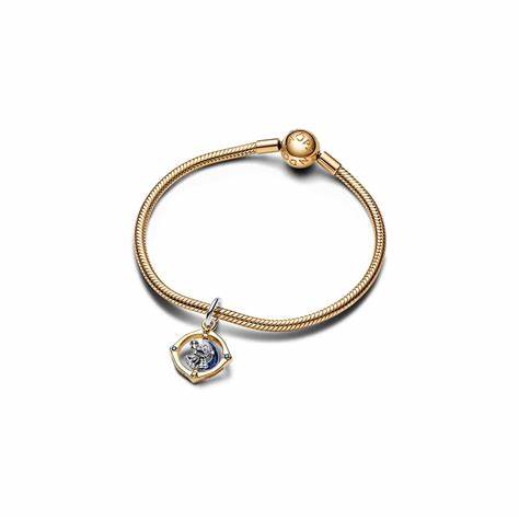 Pandora 762955C01 Colgante Disney Mickey & Minnie Spinning Moon - Bicolor
