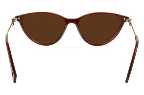 Lunettes de soleil Lanvin LNV607S 200 Cat-Eye pour femme - monture bourgogne, verres marron