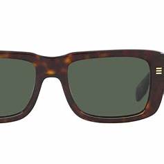 Burberry Jarvis BE4376U 3002/71 Gafas de Sol de Hombre - Marco Habana Oscuro, Lentes Verde Oscuro