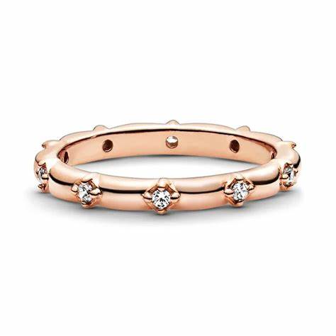 Pandora 188791C01-56 Anillo Pétalos de flor - baño de oro rosa 14k, talla 56