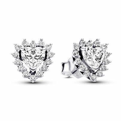 PANDORAPandora 293097C01 Sparkling Heart Halo Stud Earrings - Sterling SilverBIJOUXEcecile