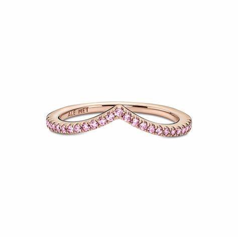 PANDORAPandora 186316C02 - 48 Timeless Wish Sparkling Pink Ring - Rose Gold Plated, Size 48BIJOUXEcecile