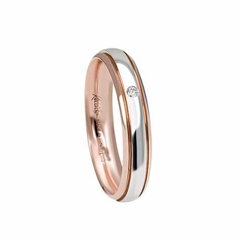 RECARLORecarlo W14FD003_BGH Women's Wedding Band - 18K White and Rose GoldJEWELRYEcecile