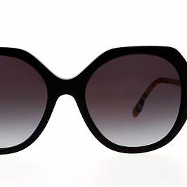 Lunettes de soleil Burberry Vanessa BE4375 3853/8G pour femme - monture noire, verres gris dégradés