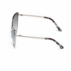 Lunettes de soleil Tom Ford FT0786 16X pour femme - monture en palladium brillant, verres miroirs bleus