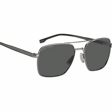 BOSS 1045/S IT R81-M9 Men's Sunglasses - Ruthenium Frame, Grey Polarized Lenses