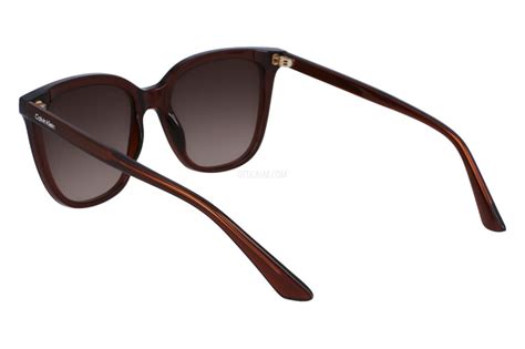 Calvin Klein CK23506S 200 53 Unisex Rectangle Sunglasses - Brown Frame, Brown Lenses