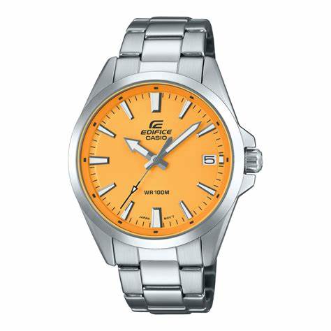 CASIO EDIFICECasio Edifice EFV - 100D - 9AVUEF Men's Stainless Steel Watch with Yellow DialWATCHESEcecile