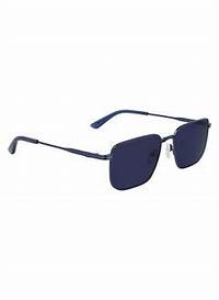 Calvin Klein CK23101S 438 55 Men's Square Sunglasses - Bright Blue Frame, Blue Lenses