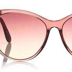 Lunettes de soleil Tom Ford FT0787 72T pour femme - monture rose antique transparente et brillante, verres roses dégradés
