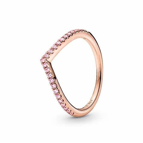 PANDORAPandora 186316C02 - 48 Timeless Wish Sparkling Pink Ring - Rose Gold Plated, Size 48BIJOUXEcecile