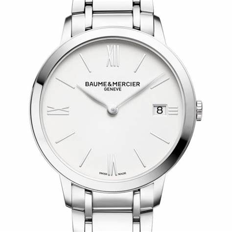 Baume & Mercier Classima 10356 Reloj Cuarzo Mujer - 36.5mm Esfera Blanca, Pulsera Acero