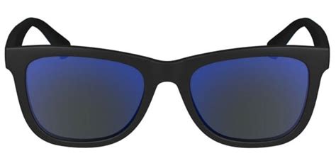 Calvin Klein Jeans CKJ24302S Unisex Rectangular Sunglasses - Black Frame, Blue Lenses