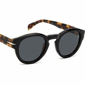 Occhiali da sole David Beckham Uomo DB 7110/S WR7/IR 49 - Montatura avana, lenti grigie