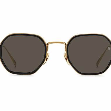Occhiali da sole David Beckham DB 1097/S 0NZ-IR 49 - Montatura nero oro opaco, lenti grigie