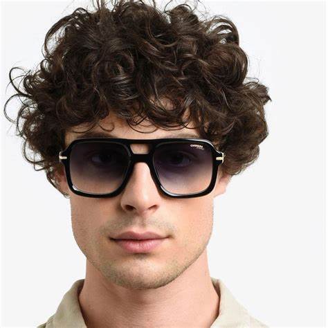 CARRERACarrera 317/S M4P - 08 Unisex Sunglasses - Black Stripe Frame, Dark Blue Gradient LensesEYEWEAREcecile