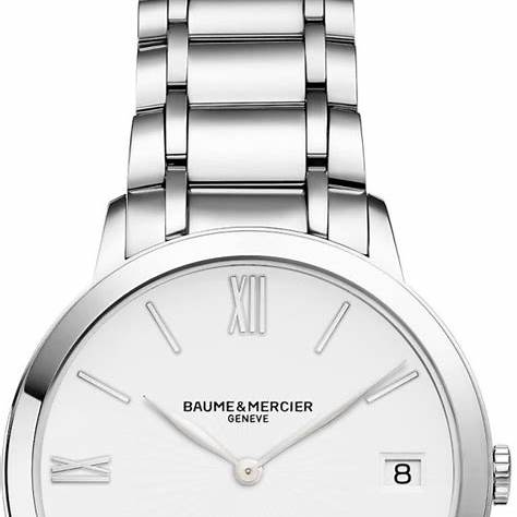 Baume & Mercier Classima 10335 Reloj Cuarzo Mujer - 31mm Esfera Blanca, Pulsera Acero