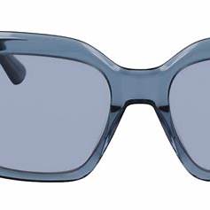 Calvin Klein CK23508S 435 54 Women's Square Sunglasses - Avio Frame, Blue Lenses
