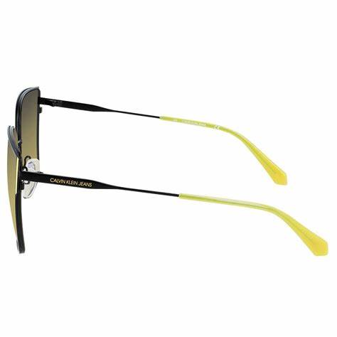 Lunettes de soleil Butterfly de Calvin Klein Jeans CKJ21209S pour femme - monture noire, verres dégradés