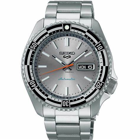 SEIKOSeiko 5 Sports SRPK09K1 Men's Automatic Watch, Silver Dial, Stainless Steel BraceletWATCHESEcecile