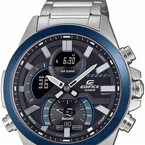 CASIO EDIFICECasio Edifice ECB - 30DB - 1AEF Men's Bluetooth Chronograph Watch with Stainless Steel BraceletWATCHESEcecile