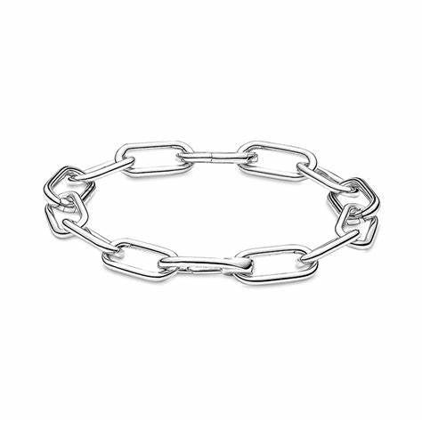 Pandora 599588C00-3 ME Pulsera de cadena de eslabones medianos - Plata de ley, Tamaño 3