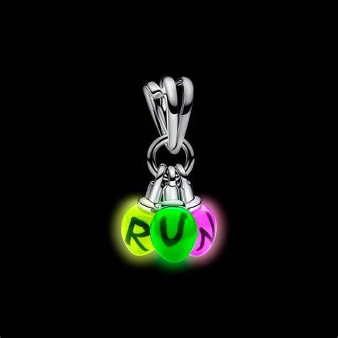 PANDORAPandora 793568C01 Stranger Things Glow - in - the - Dark 'RUN' Dangle Charm - Sterling SilverBIJOUXEcecile