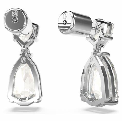 Swarovski 5661683 Pendants d'oreilles Mesmera - Taille mixte, cristaux blancs, plaqué rhodium