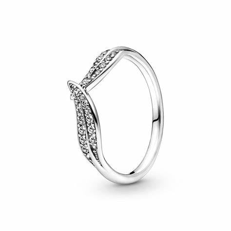 PANDORAPandora 199533C01 - 50 Sparkling Leaves Ring - Sterling Silver, Size 50BIJOUXEcecile