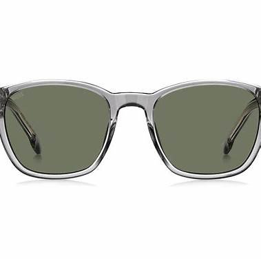 BOSSBOSS 1505/S KB7 - QT Men's Sunglasses - Transparent Grey Frame, Green LensesEYEWEAREcecile