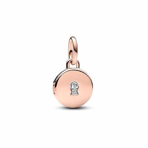 PANDORAPandora 783066C01 Openable Love Locket Dangle Charm - 14k Rose Gold - PlatedBIJOUXEcecile