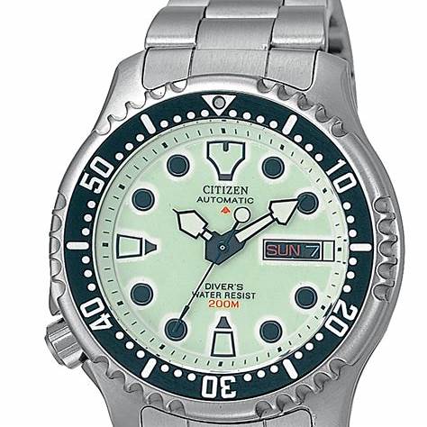Citizen Promaster NY0040-50W Montre de plongée automatique pour hommes - 42 mm Cadran lumineux, bracelet en acier inoxydable