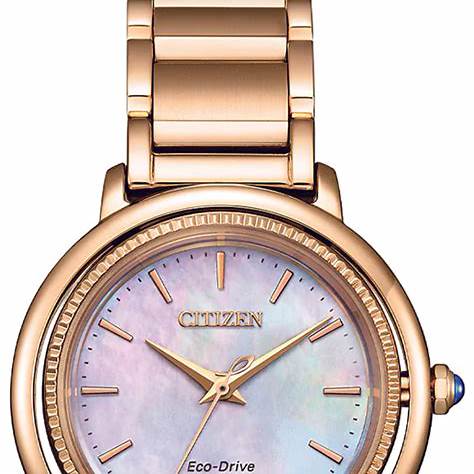 Reloj Citizen L EM1103-86Y Eco-Drive para mujer - 31mm esfera nacarada, brazalete de acero inoxidable tono oro rosa