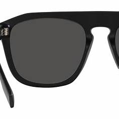Burberry Wren BE4396U 3464/87 Unisex Sunglasses - Matte Black Frame, Dark Gray Lenses