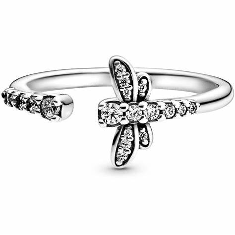 PANDORAPandora 198806C01 - 54 Sparkling Dragonfly Open Ring - Sterling Silver, Size 54BIJOUXEcecile