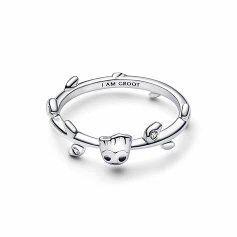 Pandora 192566C01-54 Marvel Guardianes de la Galaxia Groot Hoja Anillo - Tamaño 54
