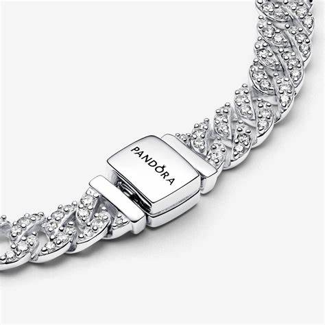 Pandora 593539C01-16 Pulsera de tenis Sparkling Bold - Plata de ley, 16 cm