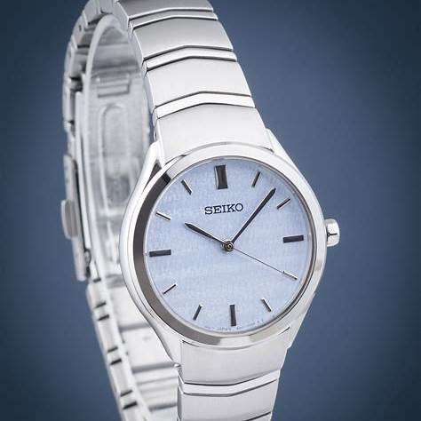 SEIKOSeiko SUR549P1 Women's Quartz Watch, Blue Dial, Stainless Steel BraceletWATCHESEcecile