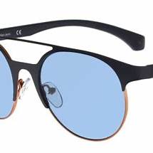 Lunettes de soleil rectangulaires Calvin Klein Jeans CKJ508S pour femme - monture bleue, verres bleus